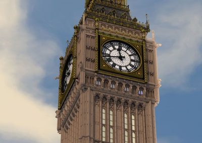 3d render c4d big ben torre