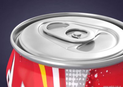 3d render c4d lata coke coca cola detalle tapa
