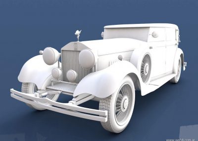 3d render c4d rolls royce sin textura