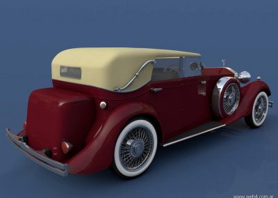 3d render c4d rolls royce back lateral