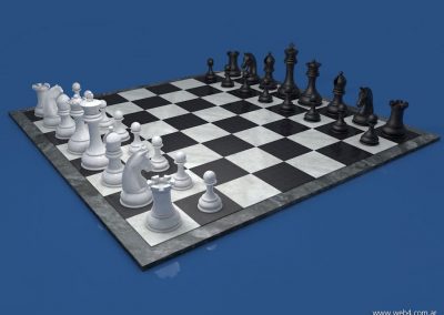 3d render c4d ajedrez tablero