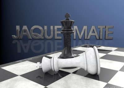 3d render c4d ajedrez jaque mate