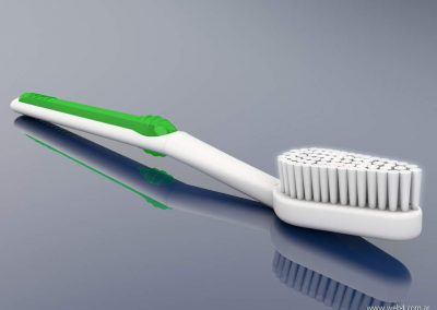 3d render c4d cepillo dental dosificador superior