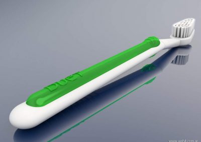 3d render c4d cepillo dental dosificador