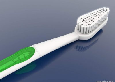3d render c4d cepillo dental dosificador cerdas
