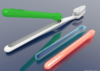 3d render c4d cepillo dental dosificador repuestos