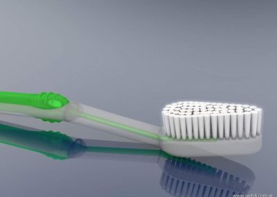 3d render c4d cepillo dental dosificador cabezal