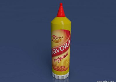 3d render c4d envase para salsas frias girapack