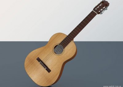 3d render c4d guitarra española