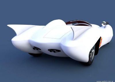 3d render c4d mach 5 speed racer posterior