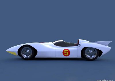 3d render c4d mach 5 speed racer lateral