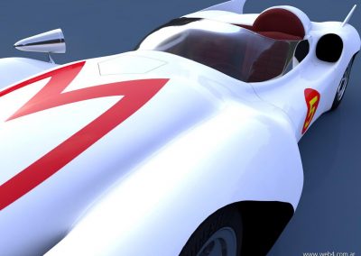 3d render c4d mach 5 speed racer