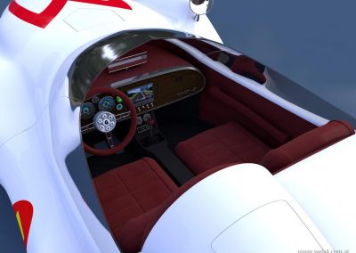 3d render c4d mach 5 speed racer interior superior