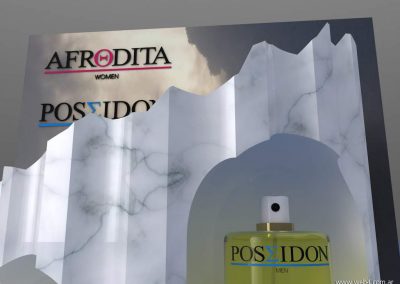 3d render c4d packaging para perfumes detalle nicho exhibidor