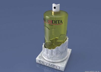 3d render c4d packaging para perfumes detalle atomizador