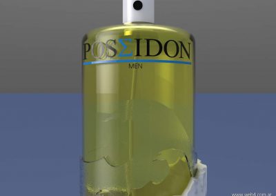 3d render c4d packaging para perfumes detalle frasco