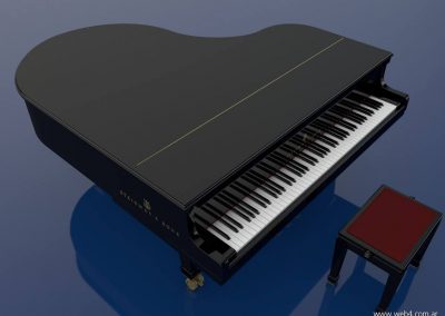 3d render c4d piano steinway superior