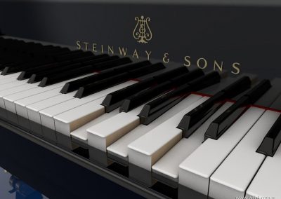 3d render c4d piano steinway acorde