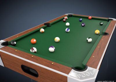 3d render c4d pool superior esquina