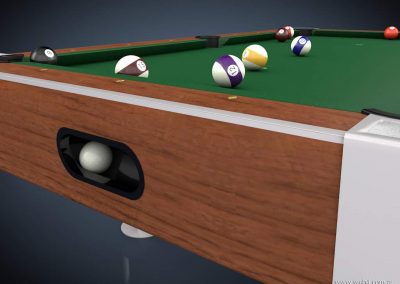 3d render c4d pool bola blanca en caja