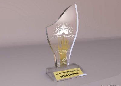 3d render c4d premio acrilico