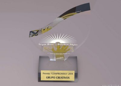 3d render c4d premio acrilico superior