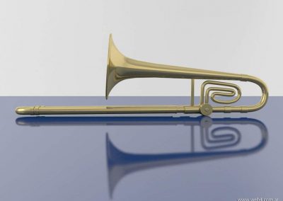 3d render c4d trombon lateral