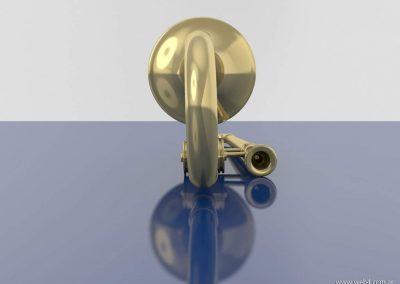 3d render c4d trombon back