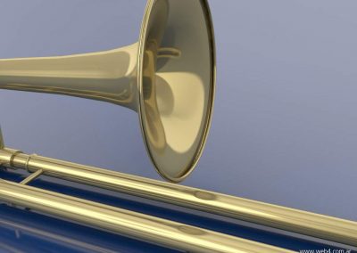 3d render c4d trombon campana