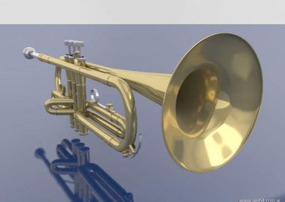 3d render c4d trompeta campana