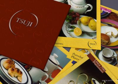 diseño catalogo de productos porcelana tsuji