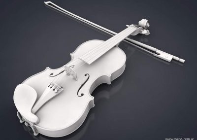 3d render c4d violin sin textura