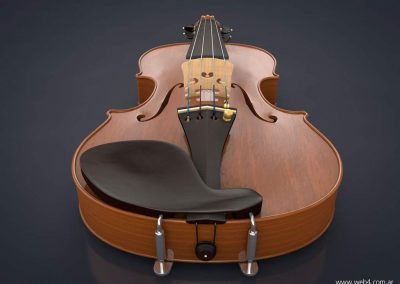 3d render c4d violin soporte