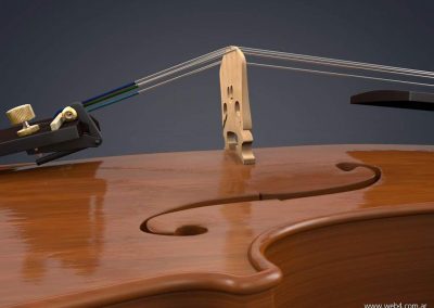 3d render c4d violin puente lateral