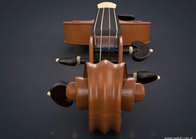 3d render c4d violin clavijero