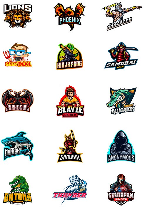 Mascot Logos for Gamers Mascot Logos for Gamers