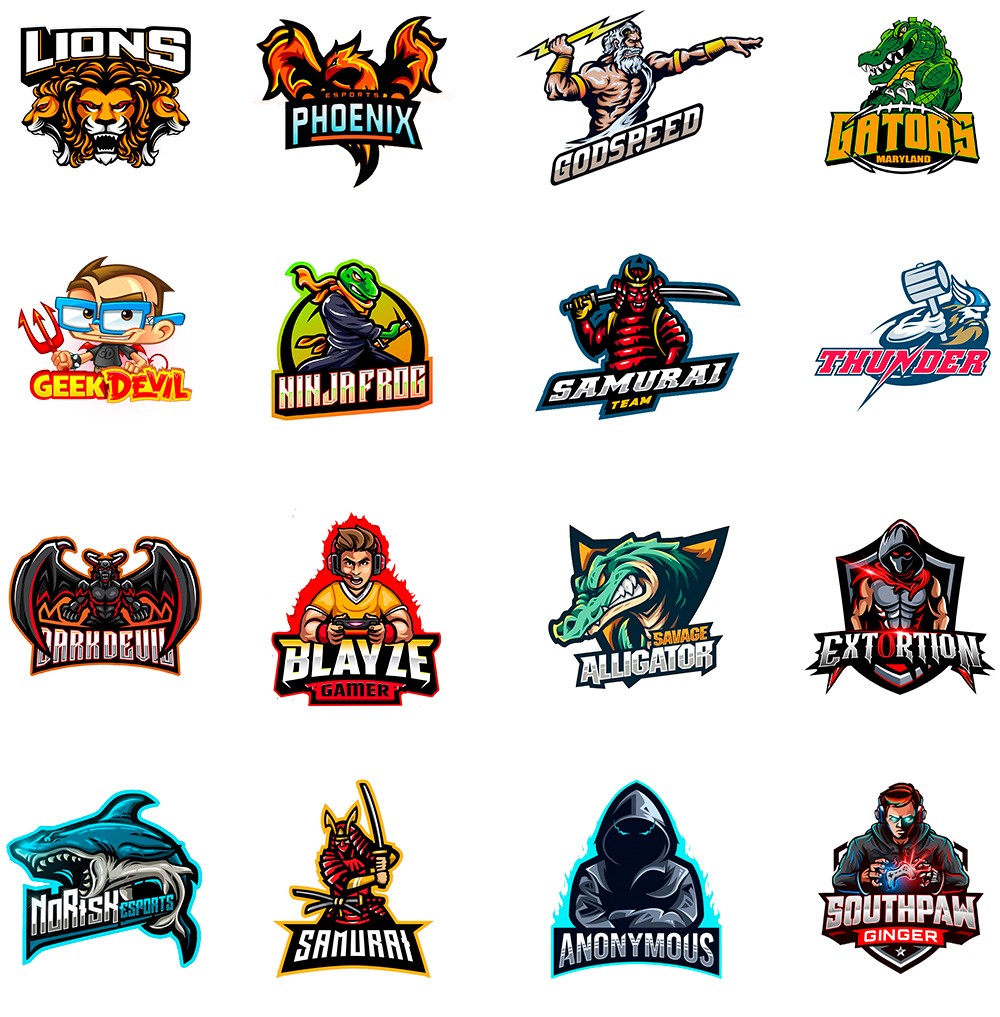 Mascot Logos for Gamers Mascot Logos for Gamers