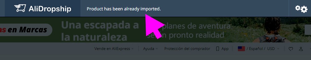 el producto ha sido importado