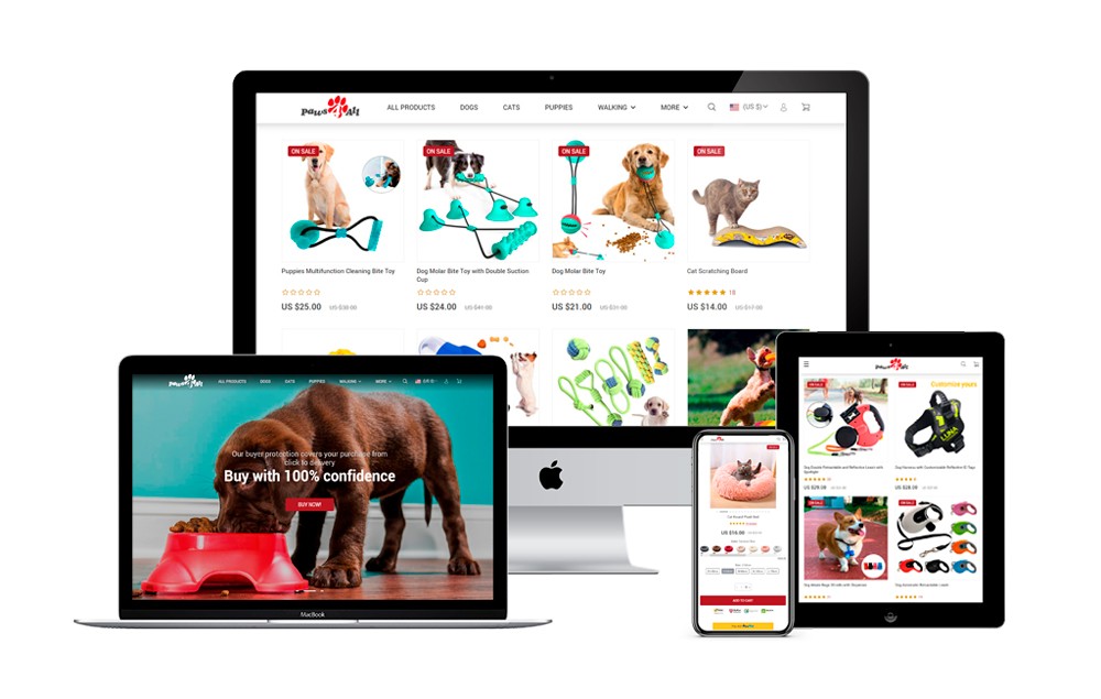 web-paws4all-responsive catalogo woocommerce