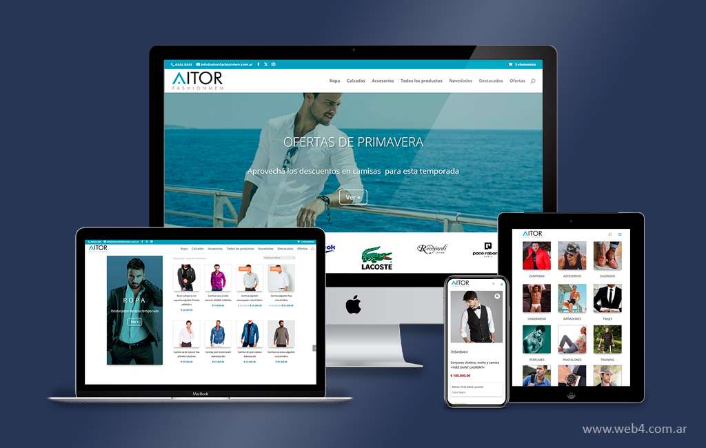 Aitor Fashionmen diseño de tienda online