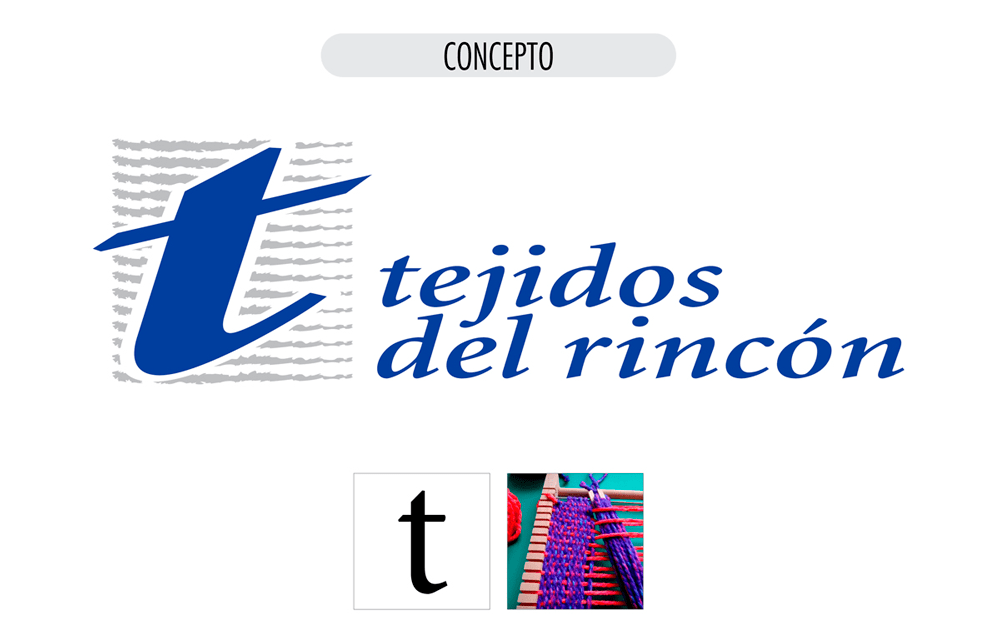 Tejidos del Rincón logo concepto Tejidos del Rincón logo concepto