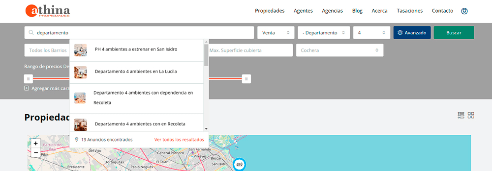 buscador avanzado de propiedades
